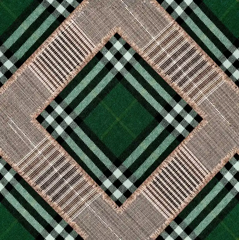 Säker betalning Checkered Patchwork British Green - WP20389