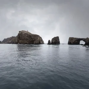 Anacapa Island California with Storm Sky Populärt val