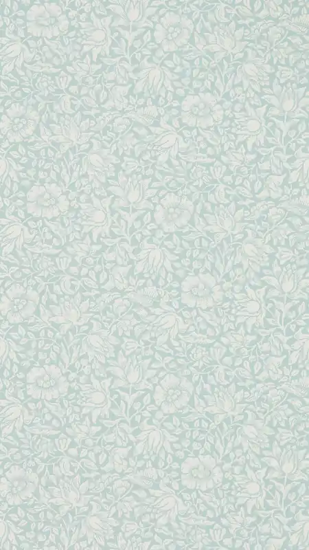 Endast idag Morris & Co - Mallow Chalk Duck Egg Melsetter Wallpapers