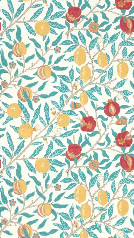 Endast idag Morris & Co - Fruit Green Indigo/Madder Simply Morris Wallpapers