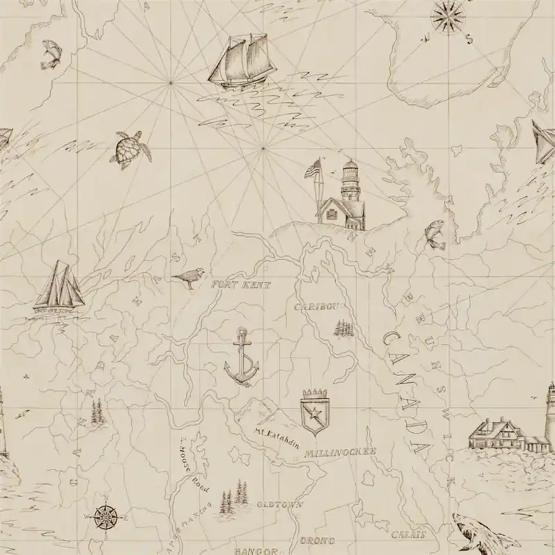 Ralph Lauren - Shipping Lanes Map Bone Snabb frakt