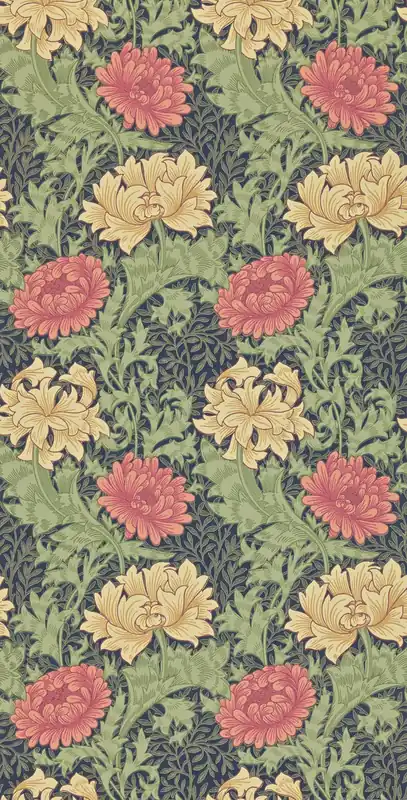 Nedsatt pris Morris & Co - Chrysanthemum Indigo Morris 160th Anniversary