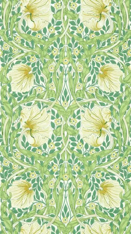 Rabatt Morris & Co - Pimpernel Weld/Leaf Green Simply Morris Wallpapers