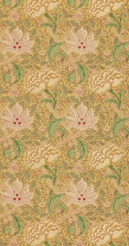 Morris & Co - Windrush Gold & Thyme Morris and Friends Wallpa Expressleverans