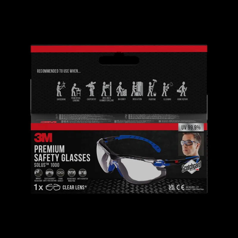 3M Skyddsglasögon Scotchguard Solus Klar Fynd